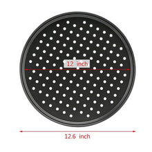 Load image into Gallery viewer, 30cm Carbon Steel Nonstick Pizza Baking Pan Tray Pizza Plate Dishes Holder Bakeware Home Kitchen Baking Tools Accessories